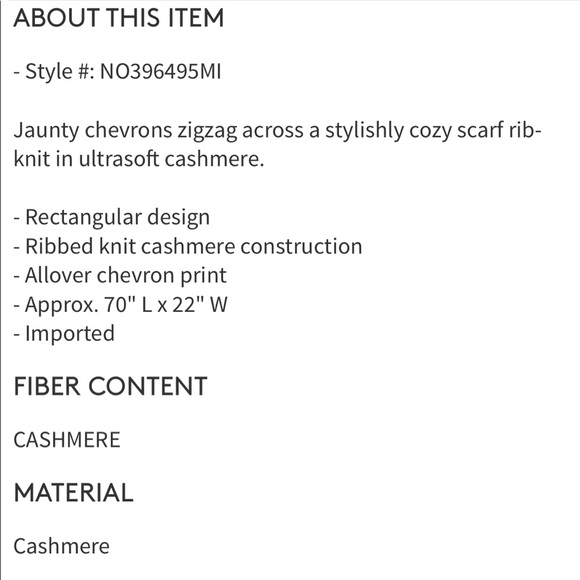 NWT Halogen Cashmere Chevron Scarf - Picture 4 of 6